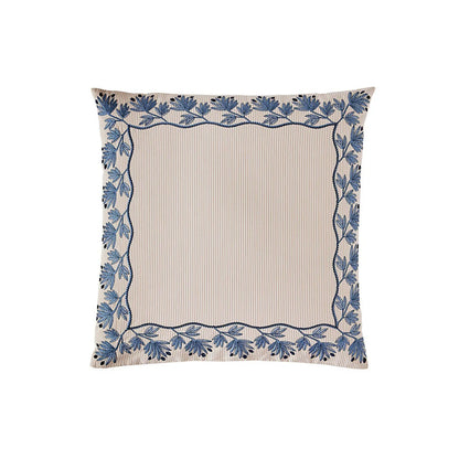 Embroidered Cotton Floral Pillowcase