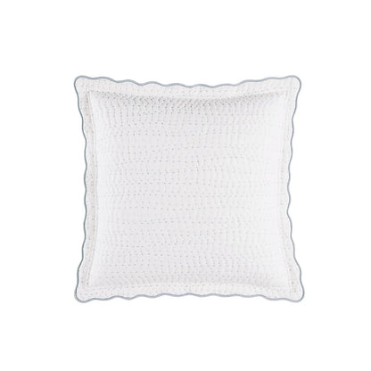 Cotton Hand-Sewn Pillowcase with Scalloped Edge