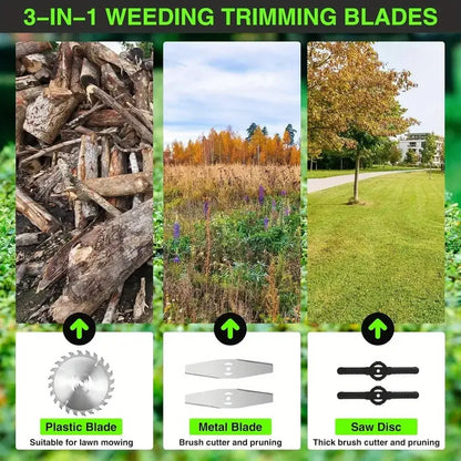 24V Cordless Electric Weed Eater Edger Trimmer Mower