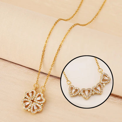 Rose Gift Box Four Leaf Necklace