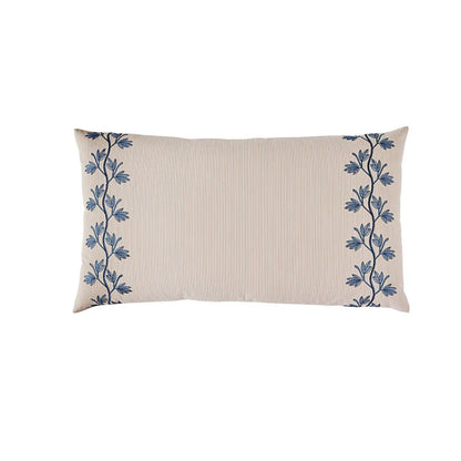 Embroidered Cotton Floral Pillowcase