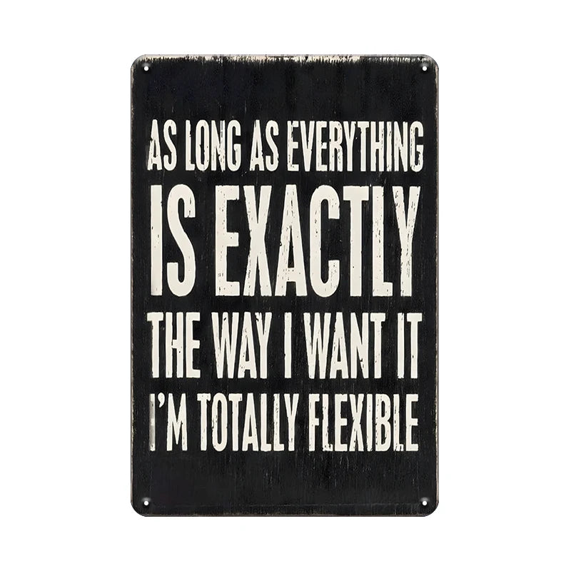 6pcs Funny Quotes Metal Tin Signs