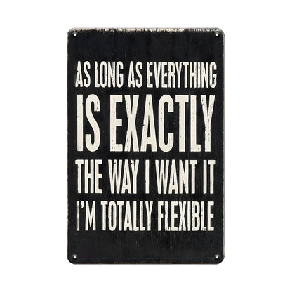 6pcs Funny Quotes Metal Tin Signs