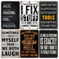 6pcs Funny Quotes Metal Tin Signs