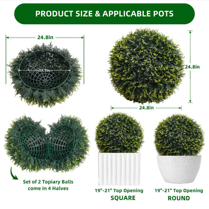 Topiary Balls Artificial Set of 2