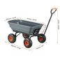 Steel Frame Dump Wagon with 2-in-1 Convertible Handle