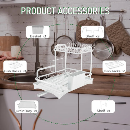 2-Tier Dish Drying Rack