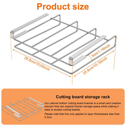 Under Cabinet Cutting Board Organizer