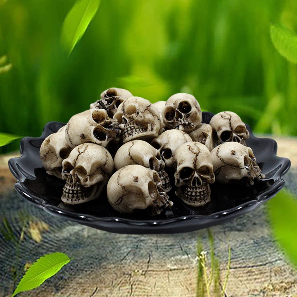 20Pcs Halloween Miniature Skulls Heads Ornament