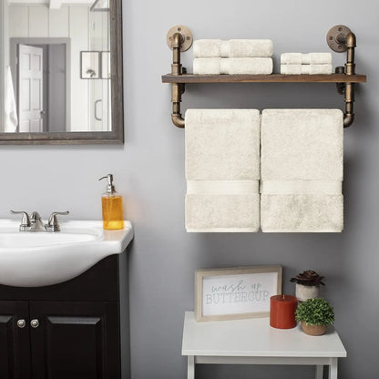 Egyptian long staple cotton bath towel, set of 4