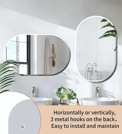 Frameless Oblong Accent Wall Mirror