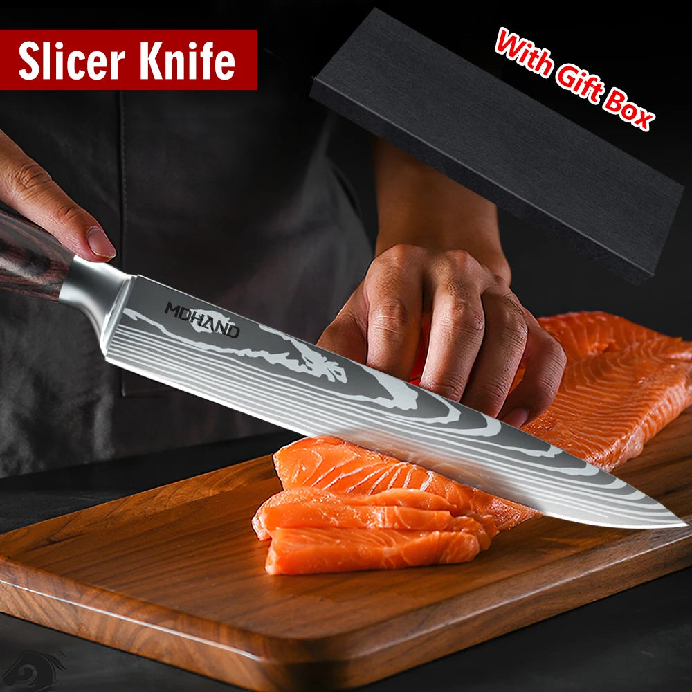 Japanese Stainless Steel 8 Inch Slicing Knife