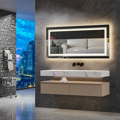 Extra Large Bathroom Mirror LED Dimmable Anti-Fog