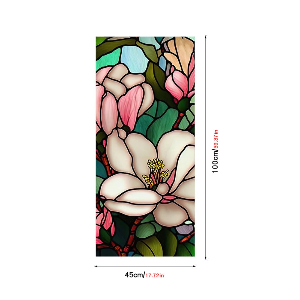 Colorful Retro Floral Window Film
