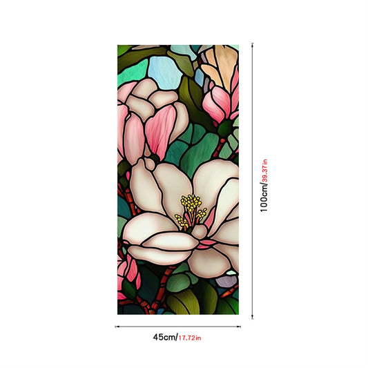 Colorful Retro Floral Window Film
