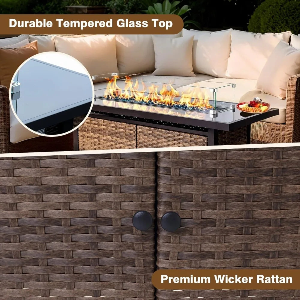 52 Inch Outdoor Propane Gas Fire Pit Table