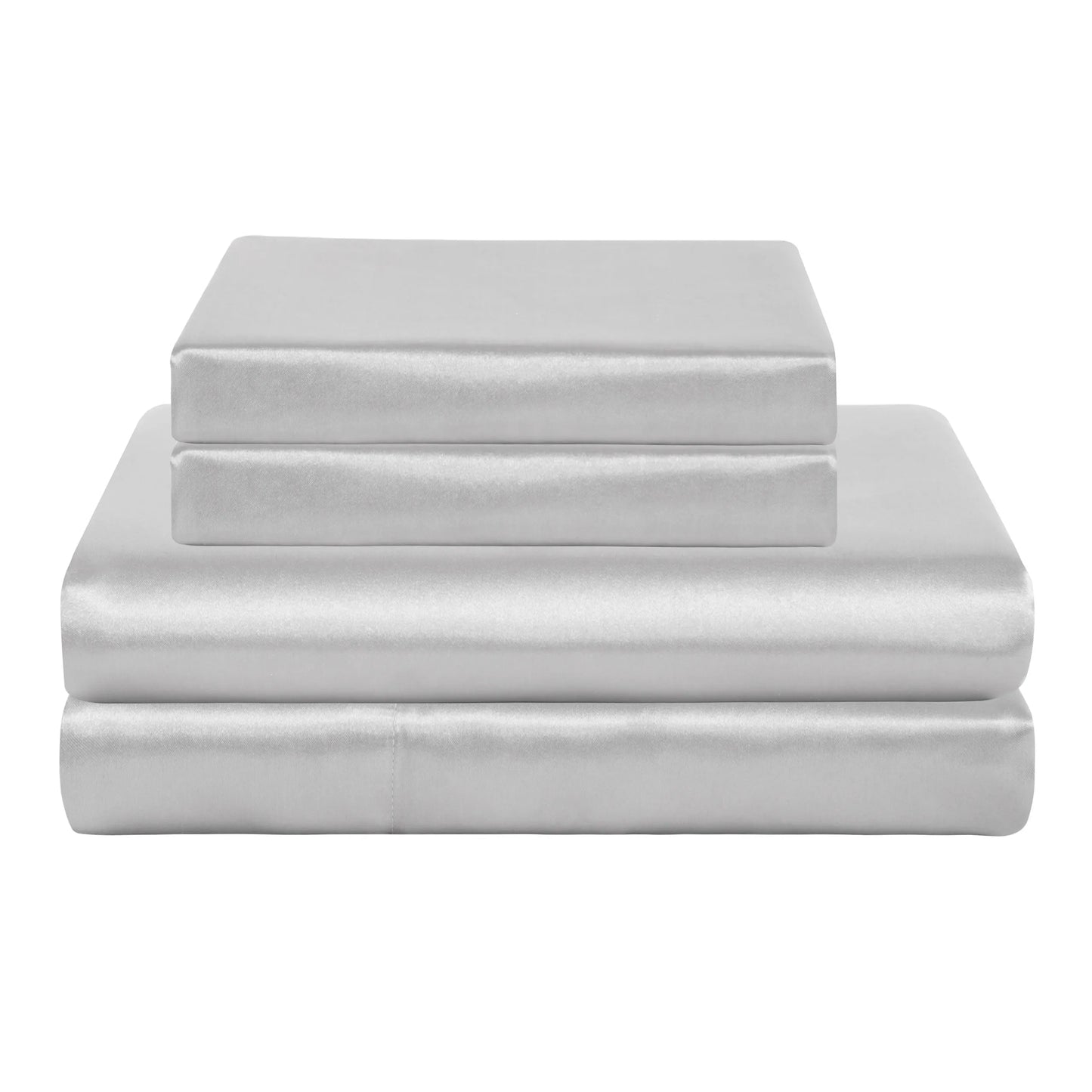3 Pieces Silky Satin Cooling Sheet Set