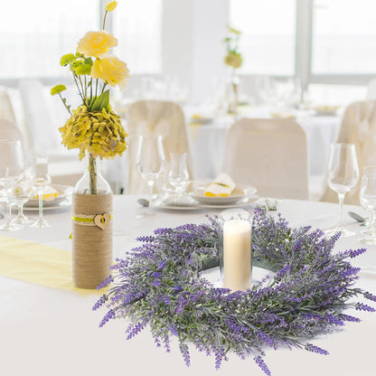 13.8" Artificial Lavender Wreath