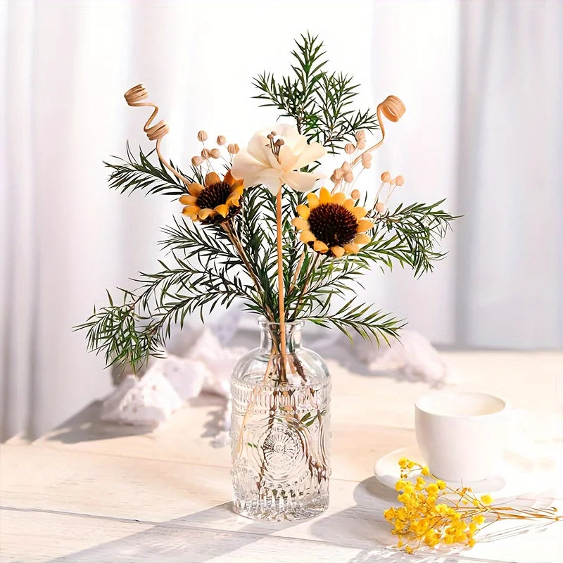 12 Pack Clear Vintage Glass Bud Vases