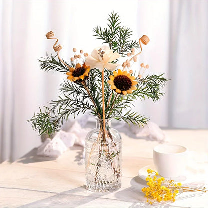 12 Pack Clear Vintage Glass Bud Vases