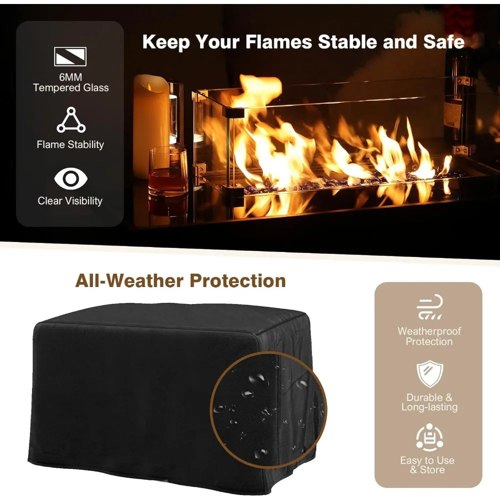 52 Inch Outdoor Propane Gas Fire Pit Table