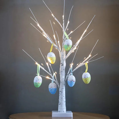 Easter Birch Tree Lamp - LED Easter Eggs Ornaments