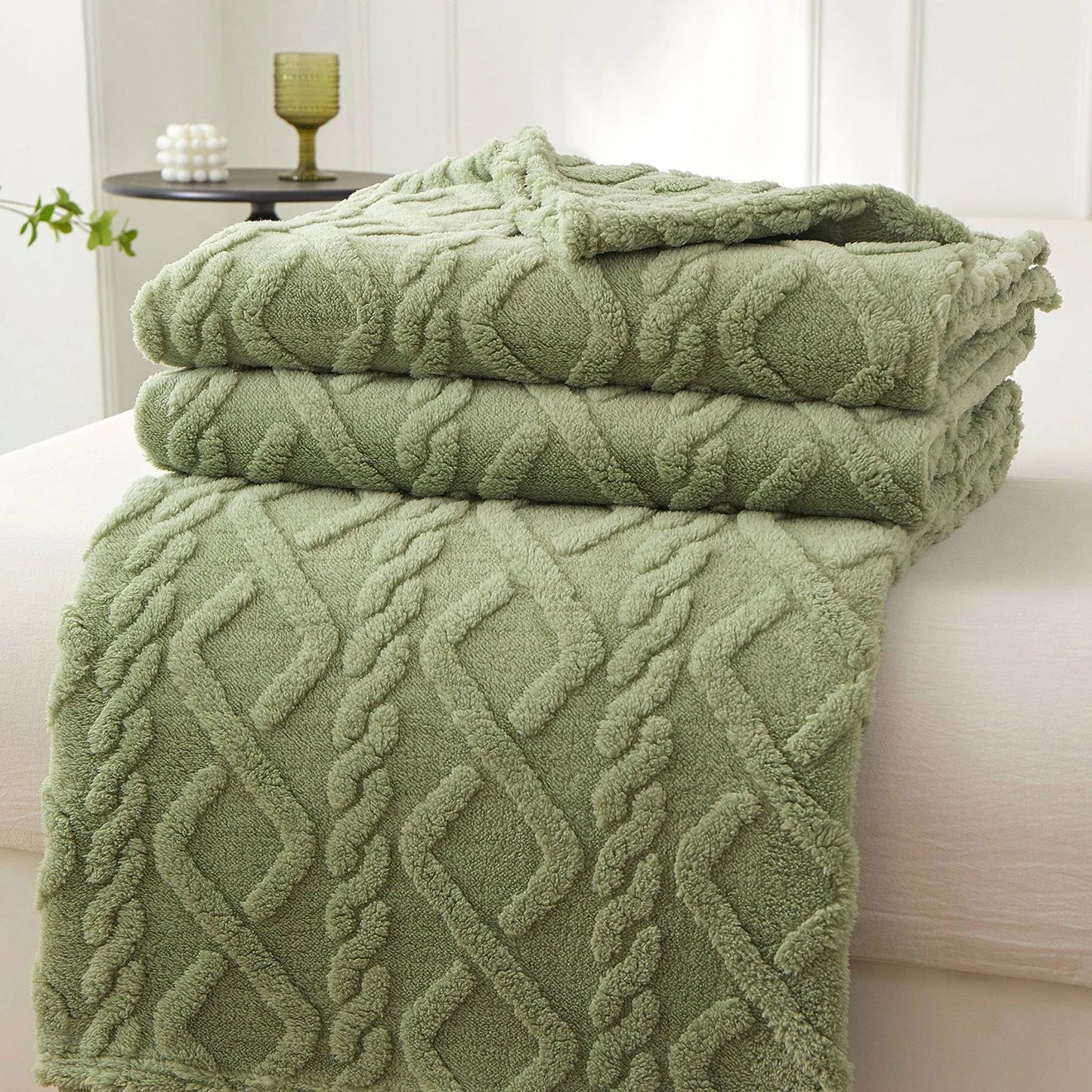 Warm Sherpa Soft Sofa Cover Throw Blanket