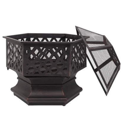 Hex Shaped Patio Fire Pit