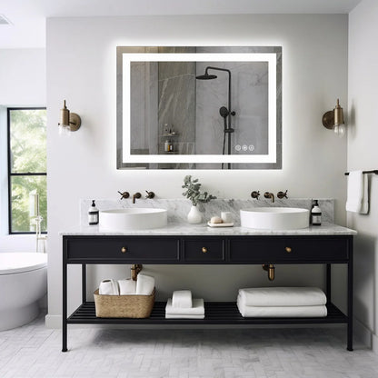 36"x 24"LED Bathroom Vanity Mirror Memory Function