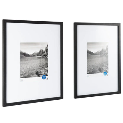 Black Gallery 2 PC Frame Set, Matted for 8"x10" Pictures