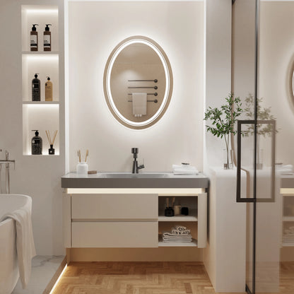 LED Oval  Anti-Fog Smart Touch Sensor Mirror