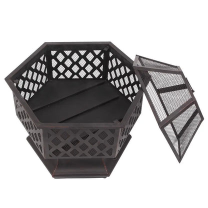 Hex Shaped Patio Fire Pit