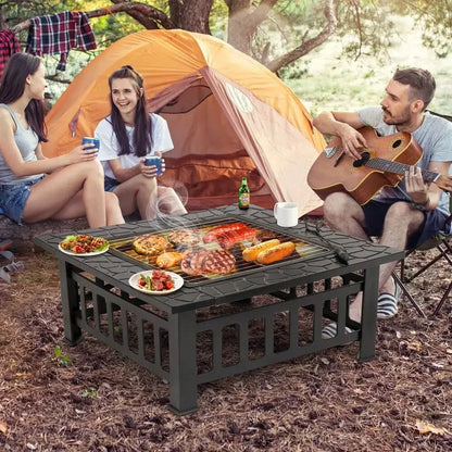 32" Square Metal Fire Pit