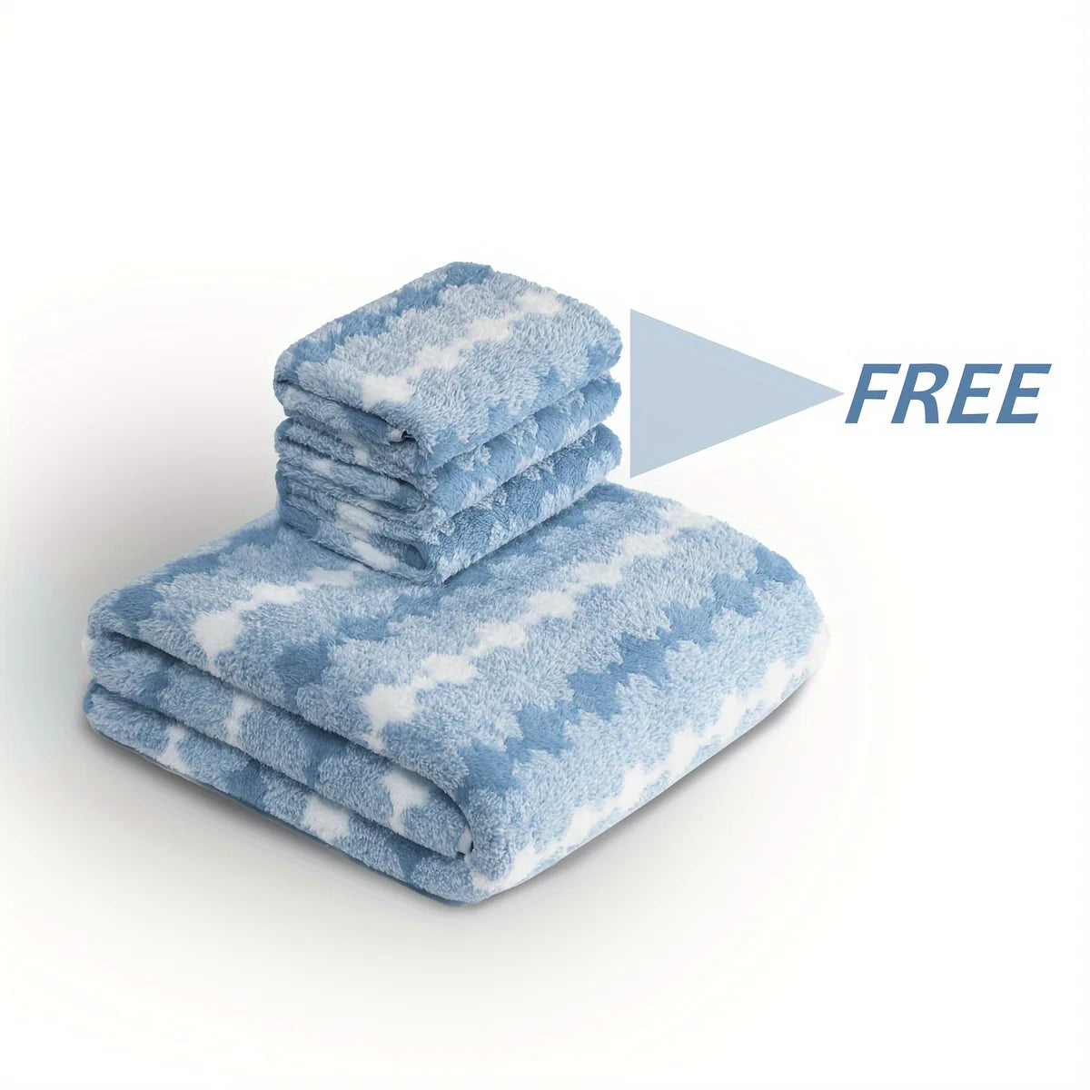 4/8Piece Cotton Bath Towels Popcorn Textured