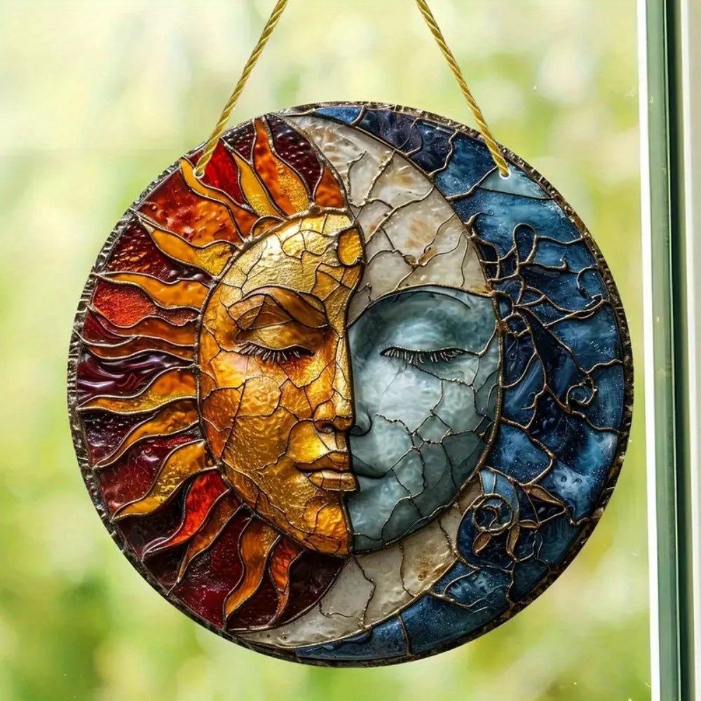 Sun and moon god acrylic sun catcher