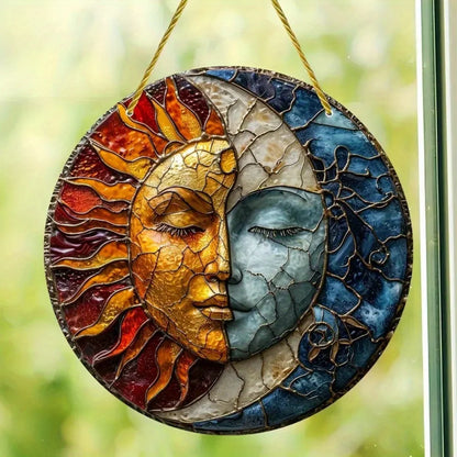 Sun and moon god acrylic sun catcher