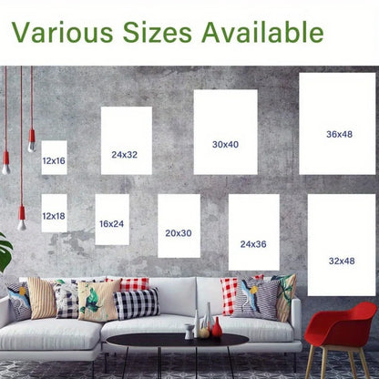 Modern African women and vibrant floral canvas art