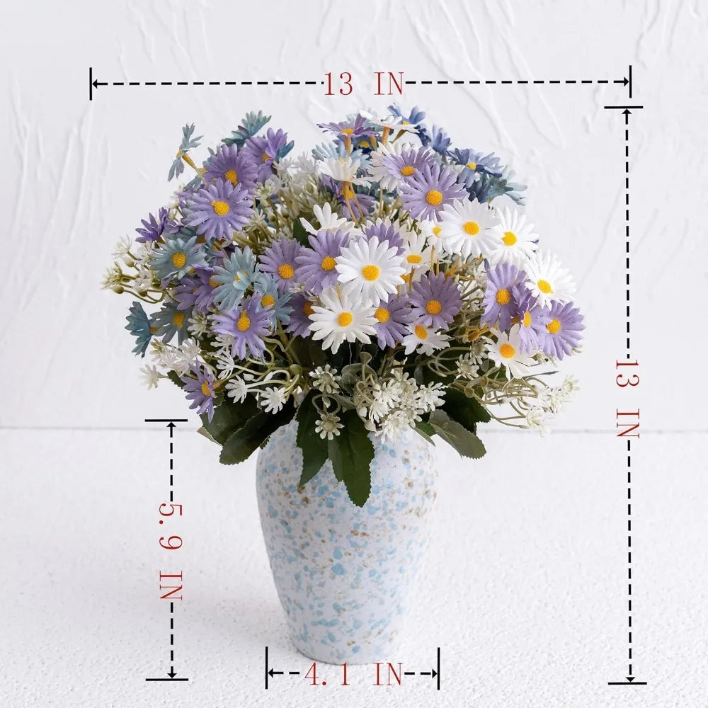 Artificial Flowers in Vase with colorful Daisies