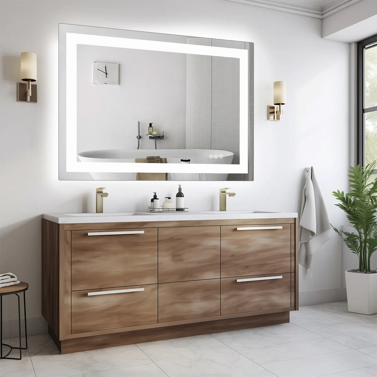 36"x 24"LED Bathroom Vanity Mirror Memory Function