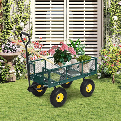 Heavy Duty Steel Garden Wagon Cart with 10" Tires
