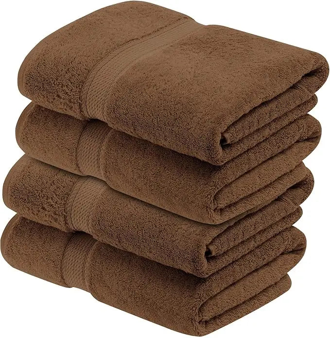 Egyptian long staple cotton bath towel, set of 4