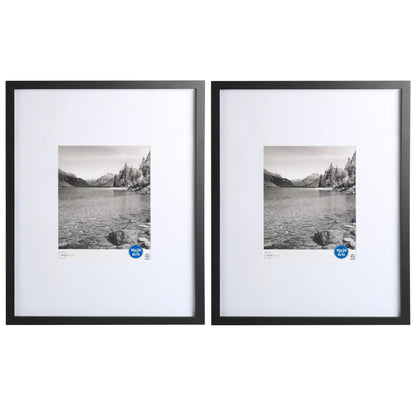 Black Gallery 2 PC Frame Set, Matted for 8"x10" Pictures