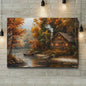 Mural, Autumn cottage landscape