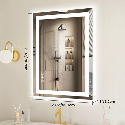 36"x 24"LED Bathroom Vanity Mirror Memory Function
