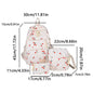 3Pcs/Set Print Backpack with Crossbody Bag and Small Purse