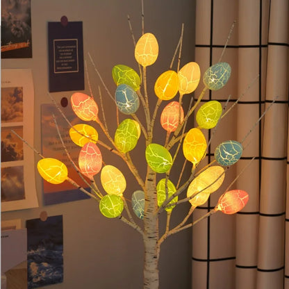 Easter Birch Tree Lamp - LED Easter Eggs Ornaments