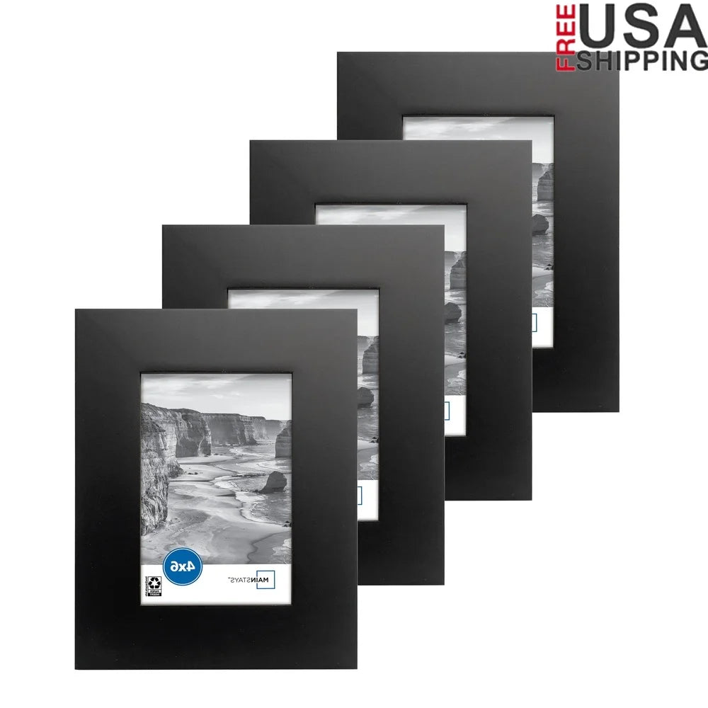 4x6 Black Gallery Frames Set of 4