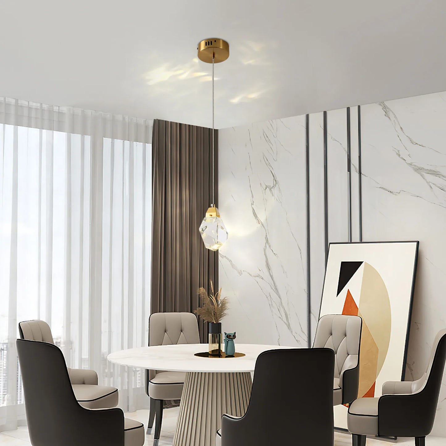 LED Modern Crystal Pendant Lamp