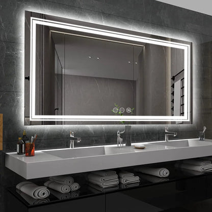 Extra Large Bathroom Mirror LED Dimmable Anti-Fog
