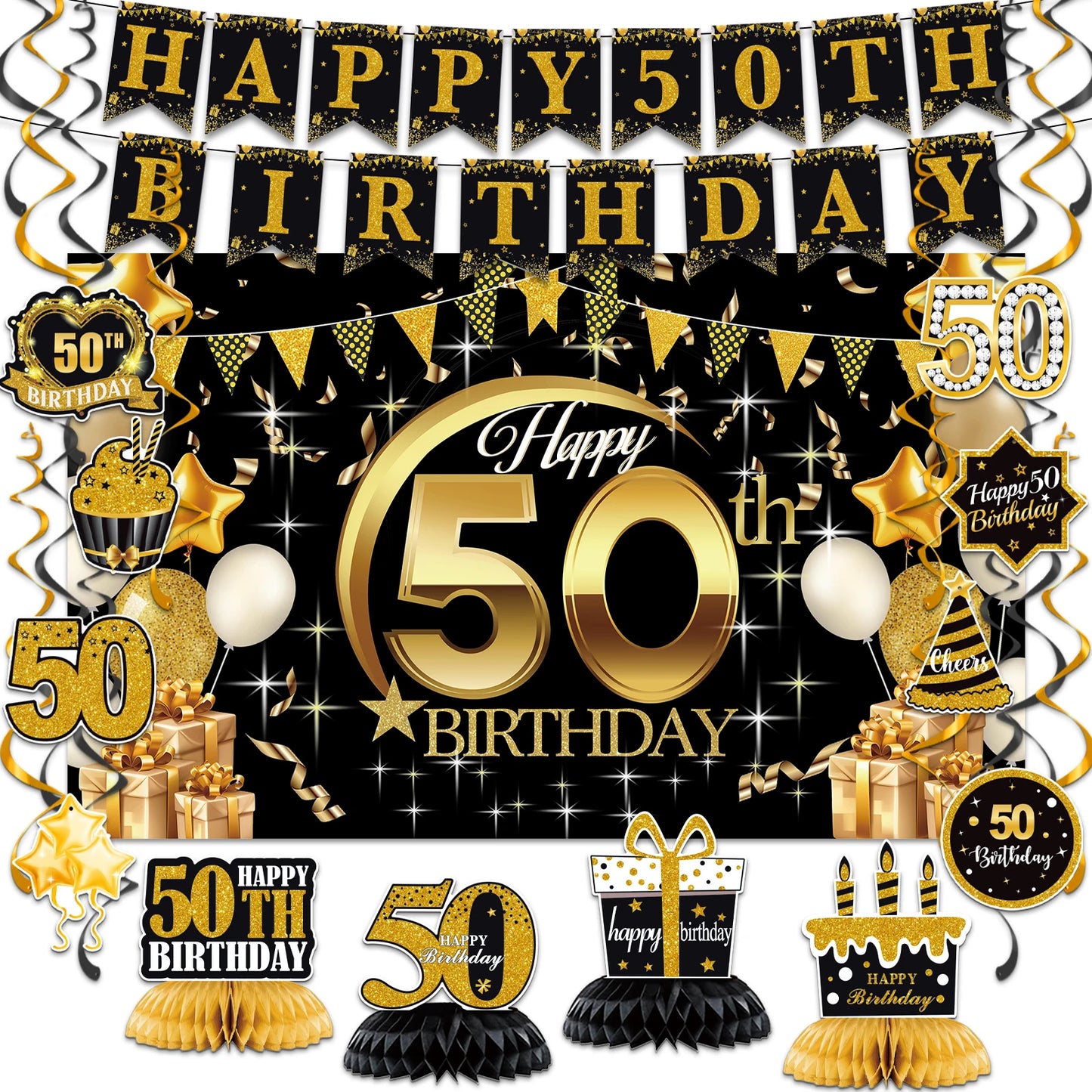 Happy 50th Birthday Banner